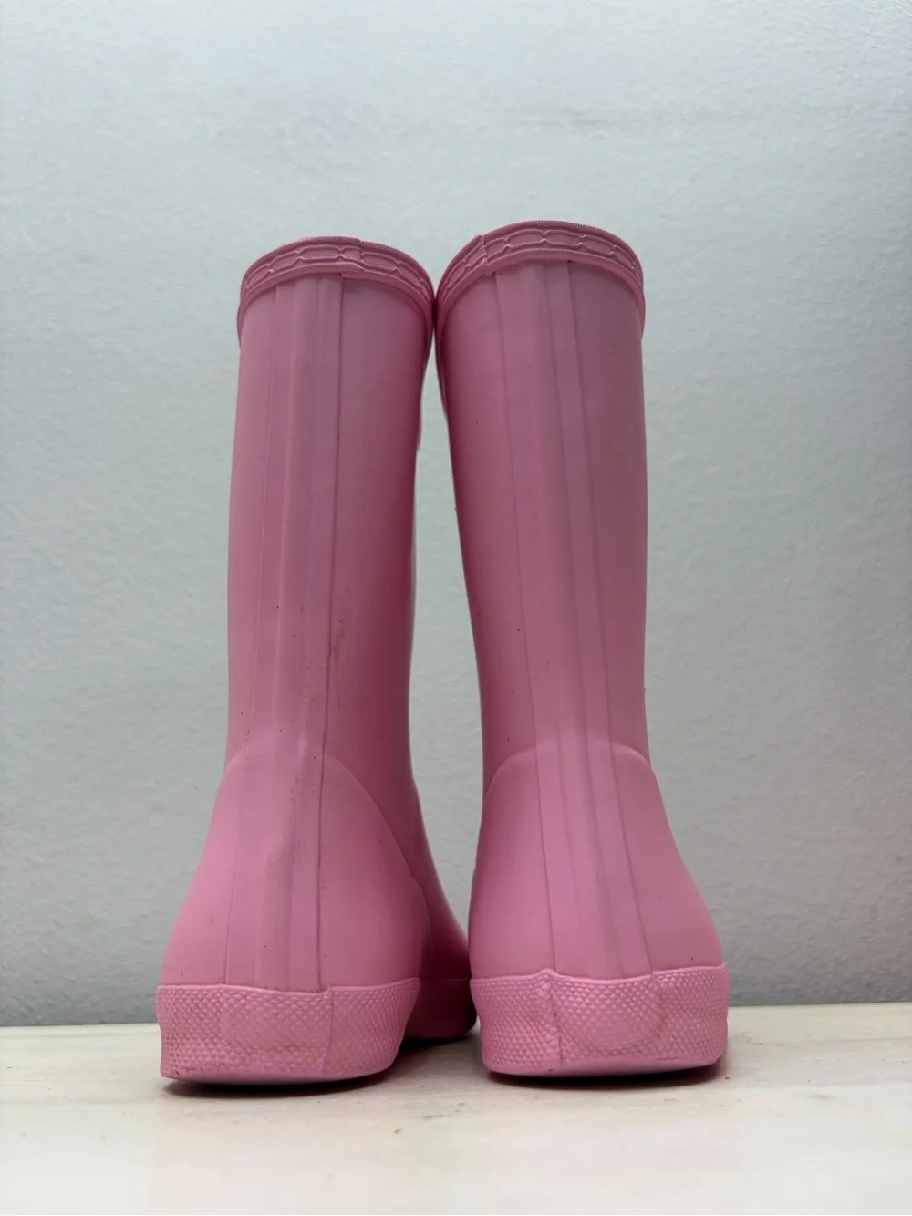 Hunter First Classic Pink Kids Rain Boots Size 12
